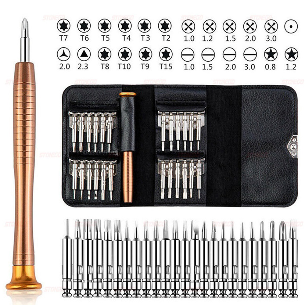 Electronic Repair Tutorial - Juego de destornilladores de precisión 25